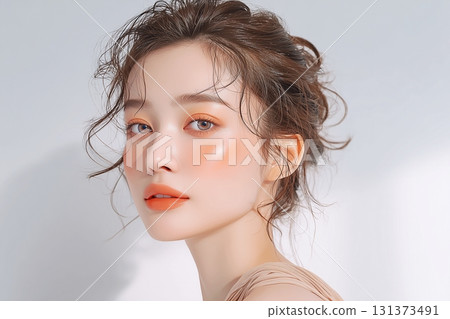 美麗的皮膚女性、皮膚護理、化妝品 131373491