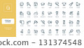 personal hygiene collection linear icons 131374548