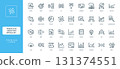 predictive analytics data analysis statistical modeling, engineering transformation solutions data innovation, minimal thin line web outline icons collection, simple vector illustration 131374551