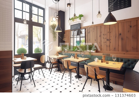 時尚的咖啡館室內設計 131374603