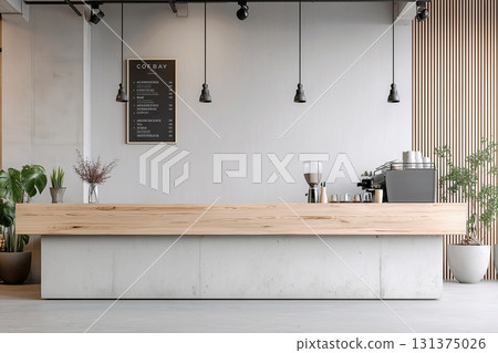 Stylish cafe interior design 131375026