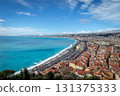 Panoramic View of Nice Coastline, French Riviera 131375333