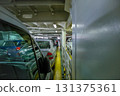 Cars Parked Inside Vehicle Ferry 131375361