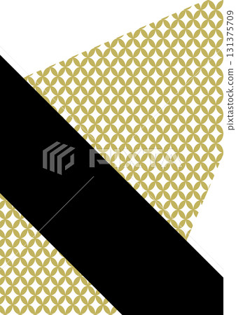 帶有七寶圖案和黑帶的日式背景 帶有七寶圖案和黑帶的日式背景 131375709