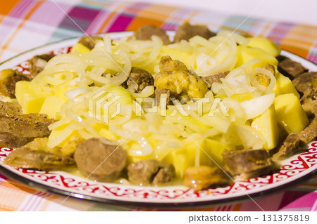 Kazakhstan's national dish "Beshbarmak" 131375819