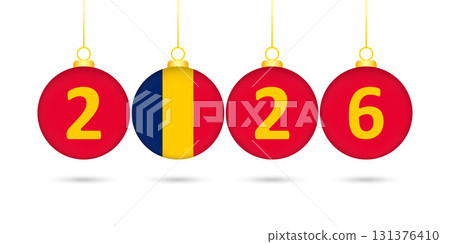 Chad Flag Christmas Balls 2026 Decoration. 131376410