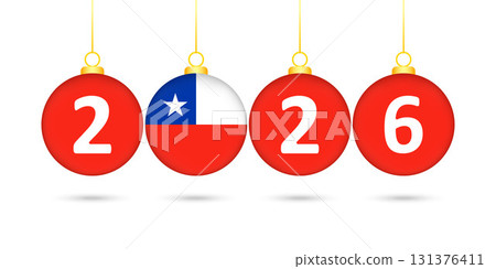 Chile Flag Christmas Balls 2026 Decoration. 131376411