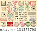Vintage Travel Stamps Grunge Postage Stamp Set. Old Destination Post Stamp Collection. Retro Grunge Postmark. Vintage Grunge Postage Stamp. Postal Vector Illustration Image. Isolated On Background. 131376798