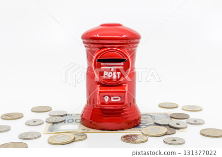 Postbox and money - Postage image material 131377022
