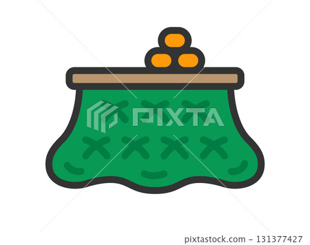 被爐和橘子圖示的插圖(線條畫顏色) 被爐和橘子圖示的插圖(線條畫顏色) 131377427