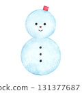 水彩雪人插圖 131377687