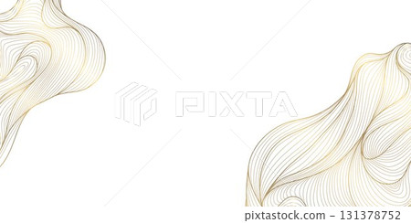 Luxury abstract vector background, golden waves, elegant lines, soft glitter textures, bright modern flow. Premium cards, wedding invitations, posters, stylish banners, minimal Japanese design. Luxury abstract vector background, golden waves, elegant lines, soft glitter textures, bright modern flow. Premium cards, wedding invitations, posters, stylish banners, minimal Japanese design. 131378752