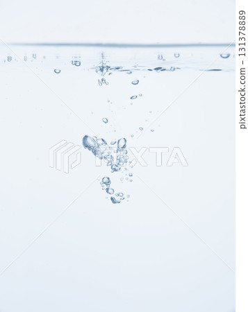 Air bubbles and foam in the water and the water surface Air bubbles and foam in the water and the water surface 131378889