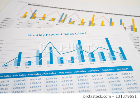 Graphs paper. Financial development, Banking Account, Statistic, Investment Analytic research data economy. 131379651