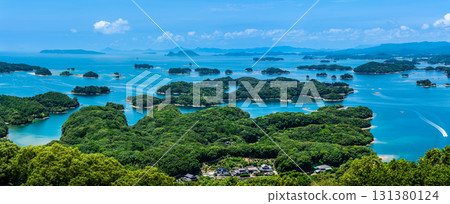 從天海峰眺望九十九島全景[長崎縣佐世保市] 131380124