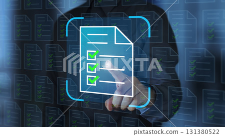 Storing and retrieving legal documents. Man using document management system to store approved files Storing and retrieving legal documents. Man using document management system to store approved files 131380522