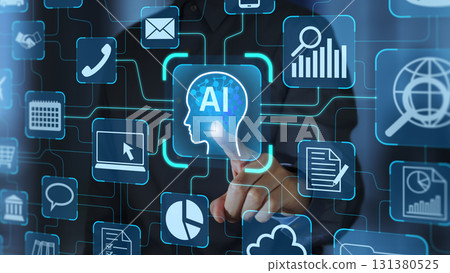 AI Agents and AI Integration. Business Process Automation with Autonomous AI. Artificial Intelligence 131380525