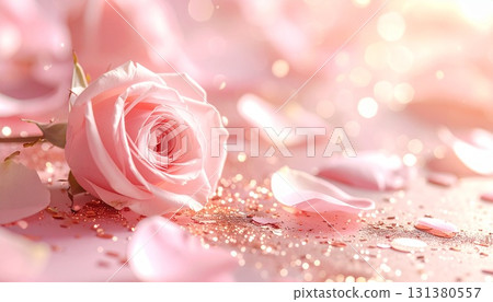 Background illustration of pink gold glitter confetti Background illustration of pink gold glitter confetti 131380557