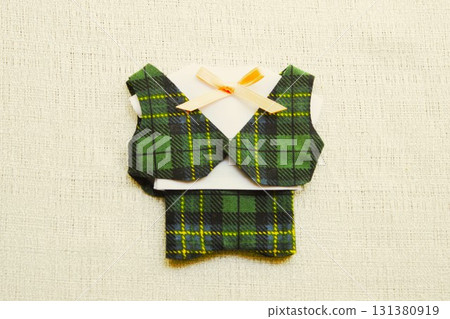 Plush clothes Green check set 3 131380919