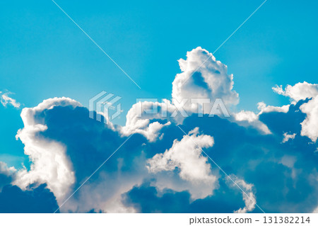 cumulus thick clouds in blue sky 131382214