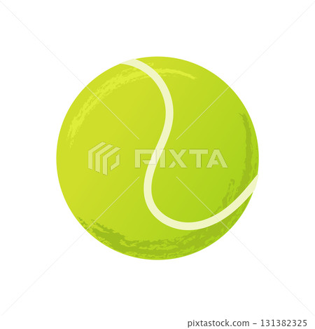 Tennis ball. Flat illustration of a green tennis ball. Perfect for sport themes, fitness concepts, and outdoor game designs. Simple style isolated on white background Tennis ball. Flat illustration of a green tennis ball. Perfect for sport themes, fitness concepts, and outdoor game designs. Simple style isolated on white background 131382325