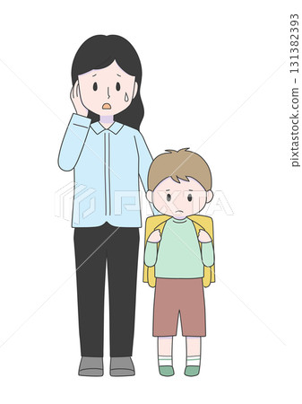 Mother and elementary school child 131382393
