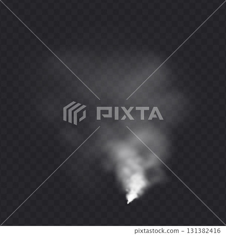 Smoke cloud isolated in transparent background. White realistic steam Smoke cloud isolated in transparent background. White realistic steam 131382416