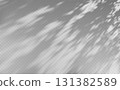 Abstract shadow overlay from tree branch on a transparent background. 131382589