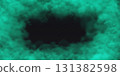 Blue Fog effect frame border on transparent dark background. Vector smoke cloud. 131382598