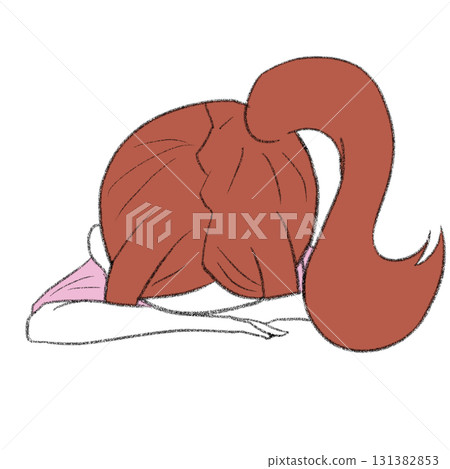 A female nurse is lying face down 131382853