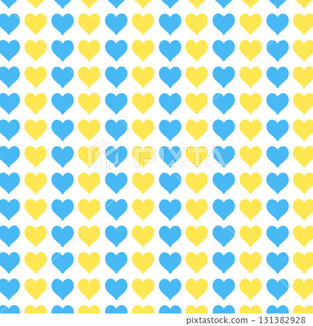 Blue and yellow heart background material 131382928