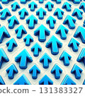 藍色 3D 箭頭圖案背景齊頭並進，象徵成長與進步 131383327