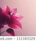 浪漫粉紅花朵夢幻背景素材，右側有複製空間 131383329