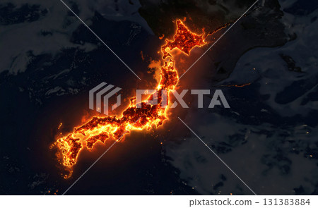 燃燒的日本列島 131383884