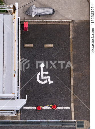 Private parking for disabled people 131383934