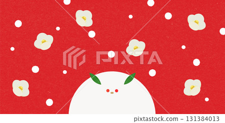 Snow rabbit background illustration 131384013
