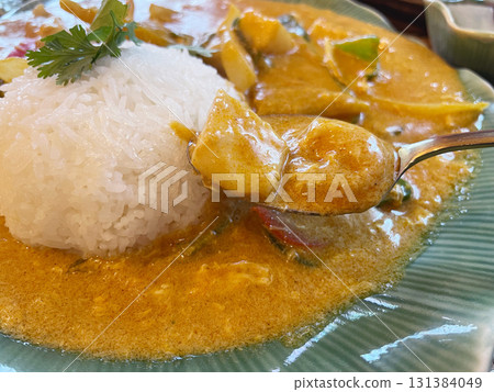 Talay Pad Pong Curry: Thai-style seafood curry stir-fry Talay Pad Pong Curry: Thai-style seafood curry stir-fry 131384049