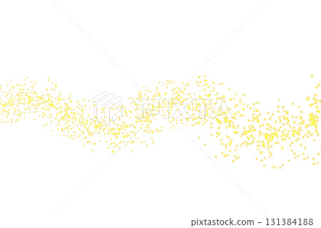 A fantastic background of shining golden light particles that flow like waves 131384188