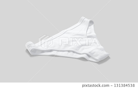 Blank white women bikini underwear mockup, side view Blank white women bikini underwear mockup, side view 131384538