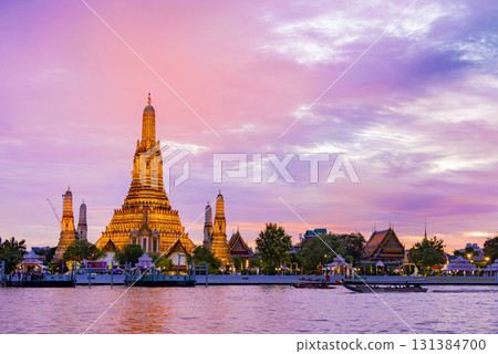 Wat Arun Thailand evening view Wat Arun Thailand evening view 131384700