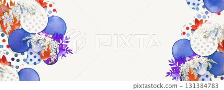 背景材料、背景圖像、圖案材料、背景圖、壁紙、花卉圖案、水彩框架、紫藤、藍色 131384783