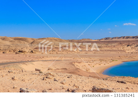 View of Barracuda bay in Ras Mohammed national park, Sinai peninsula in Egypt View of Barracuda bay in Ras Mohammed national park, Sinai peninsula in Egypt 131385241