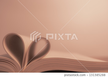 Heart Shape Made of Books with a Warm and Lovely Feeling, Conceptual Shot Heart Shape Made of Books with a Warm and Lovely Feeling, Conceptual Shot 131385288