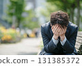 Male businessman suffering from stress, worries and anxiety 131385372