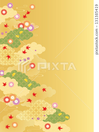 秋季背景 2025(秋葉等)垂直 6-4 向量 秋季背景 2025(秋葉等)垂直 6-4 向量 131385419