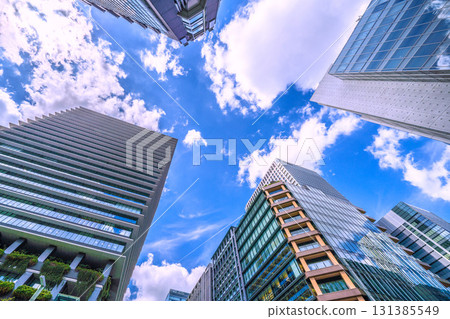 日本東京城市景觀，可欣賞京橋十字路口和第一生命京橋 Kino 露台的景色 131385549