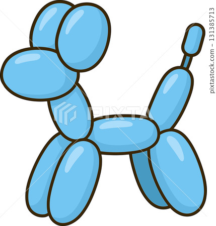 一隻貴賓犬的氣球藝術插圖 131385713