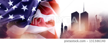 Patriot Day banner template. September 11 Memorial Day for the United States of America concept. Remembrance Day for the Victims of the Terrorist Attacks. Patriot Day. Patriot Day banner template. September 11 Memorial Day for the United States of America concept. Remembrance Day for the Victims of the Terrorist Attacks. Patriot Day. 131386140