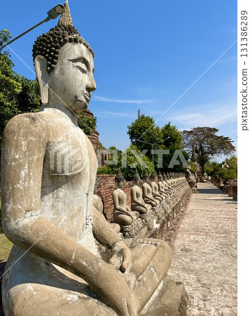 大城府的 Yai Chai Mongkhon 寺遺址是泰國的世界遺產 大城府的 Yai Chai Mongkhon 寺遺址是泰國的世界遺產 131386289
