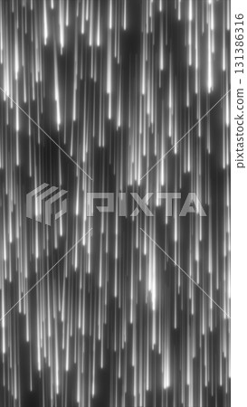 Vertical glowing light streaks resembling falling stars in monochrome style Vertical glowing light streaks resembling falling stars in monochrome style 131386316